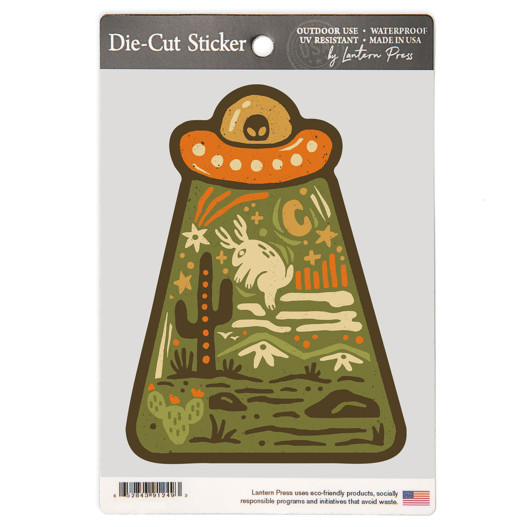 Boho Colorblock, Alien, Vinyl Sticker