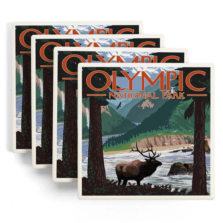 Olympic National Park, Washington, Grand Valley, Elk, Coasters
