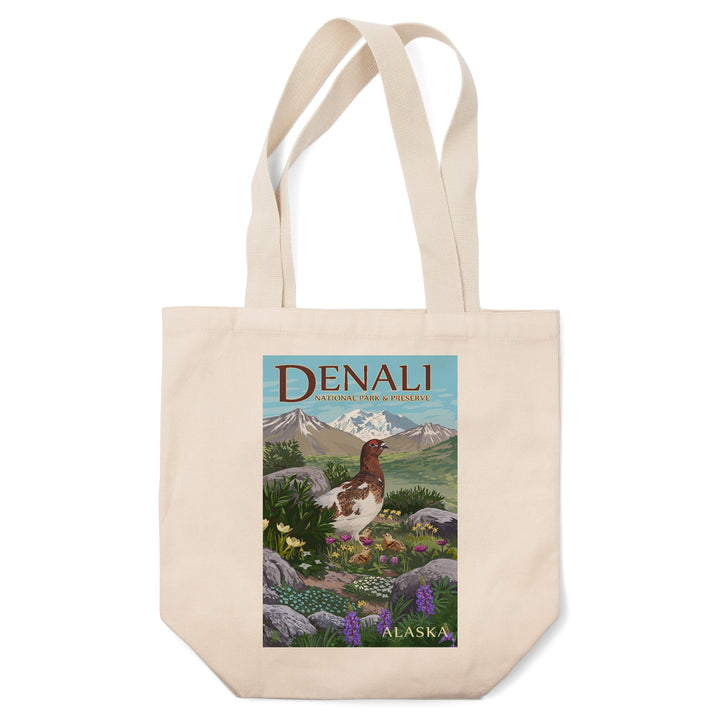 Denali National Park and Preserve, Alaska, Ptarmigan, Tote Bag