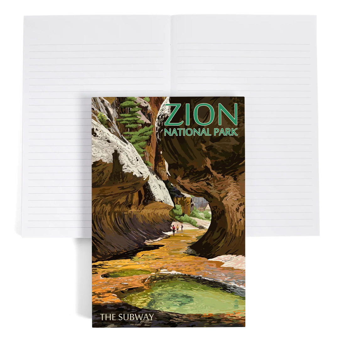 Lined 6x9 Journal, Zion National Park, Utah, The Subway, Lay Flat, 193 Pages, FSC paper