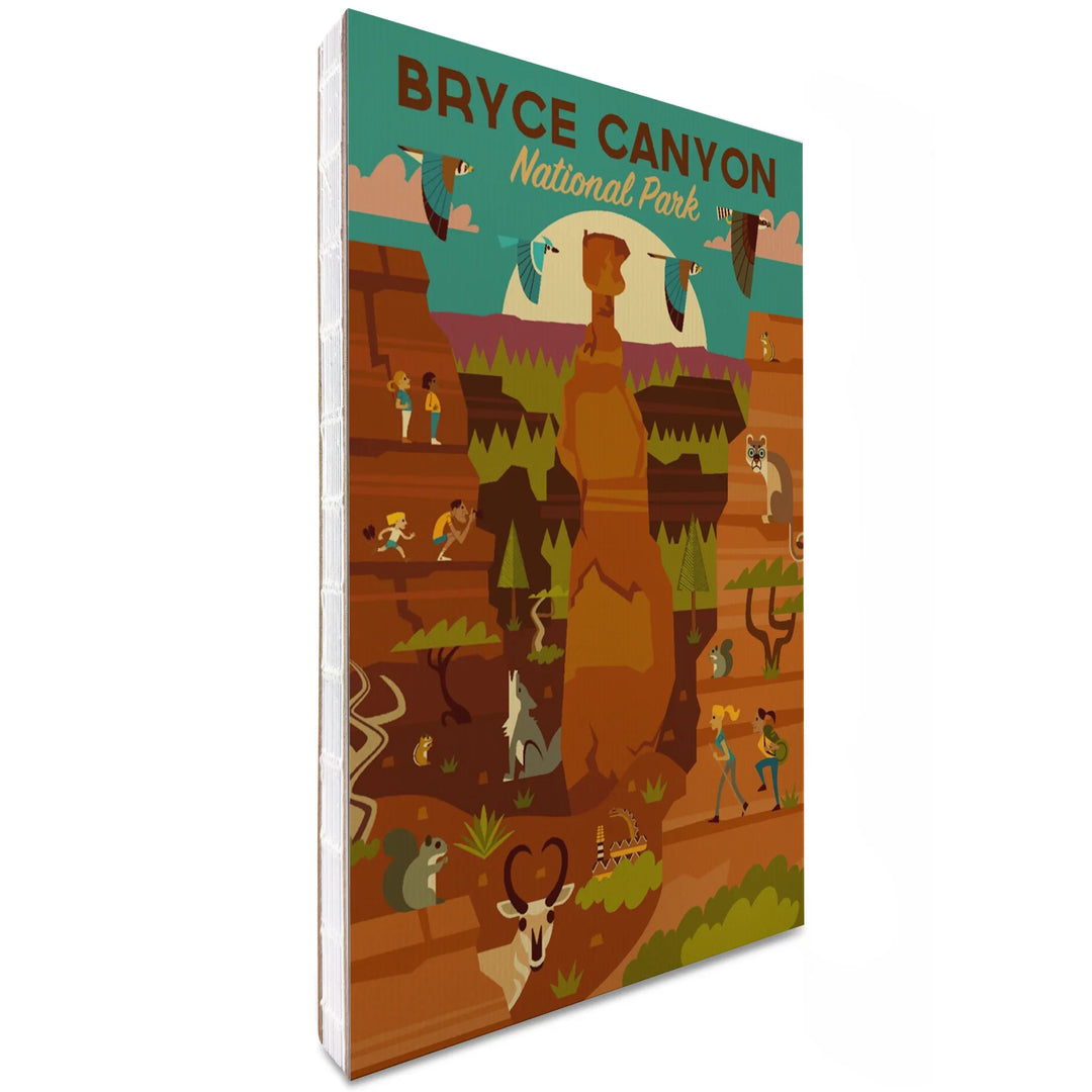 Lined 6x9 Journal, Bryce Canyon National Park, Utah, Geometric National Park Series, Lay Flat, 193 Pages, FSC paper