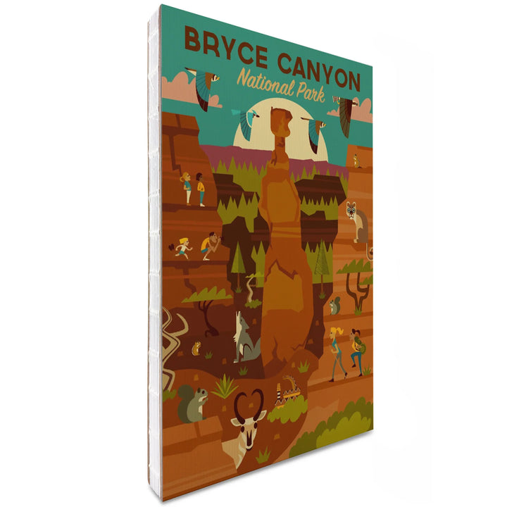 Lined 6x9 Journal, Bryce Canyon National Park, Utah, Geometric National Park Series, Lay Flat, 193 Pages, FSC paper