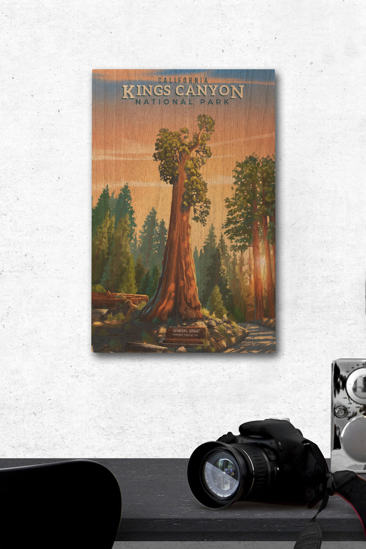 Kings Canyon National Park, California, General Grant, Oil Painting, Lantern Press Artwork, Wood Signs and Postcards