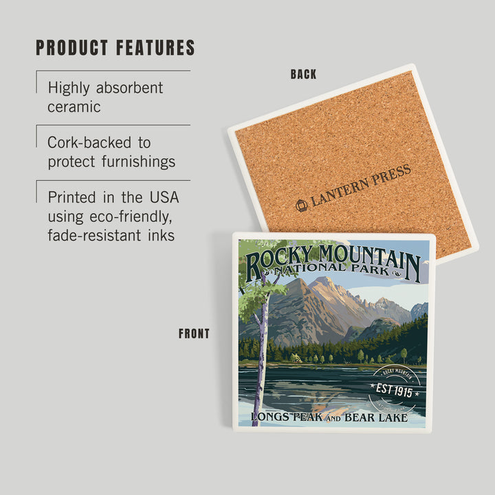 Rocky Mountain National Park, Colorado, Longs Peak and Bear Lake Press, Coasters