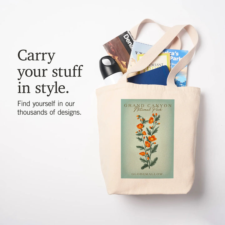 Grand Canyon National Park, Arizona, Globemallow, Vintage Flora, Tote Bag