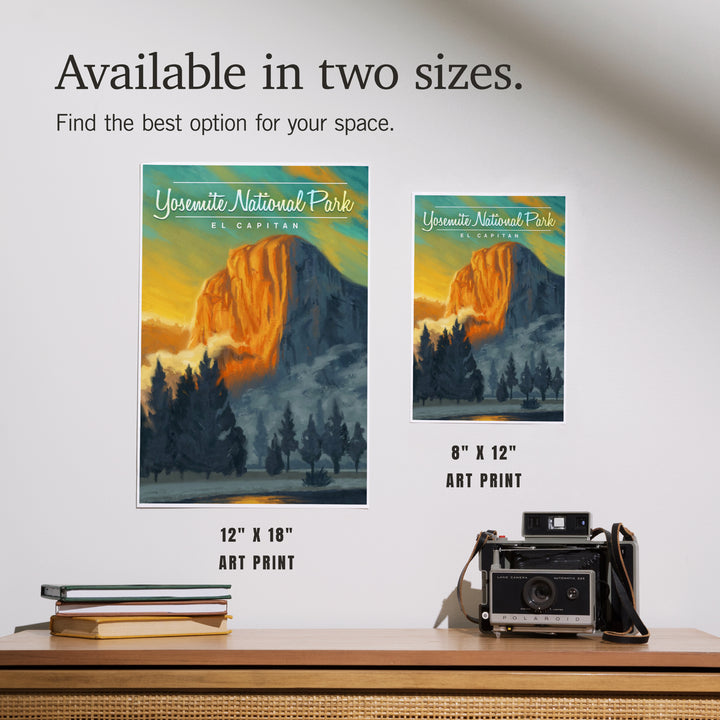 Yosemite National Park, California, El Capitan, Oil Painting, Art & Giclee Prints