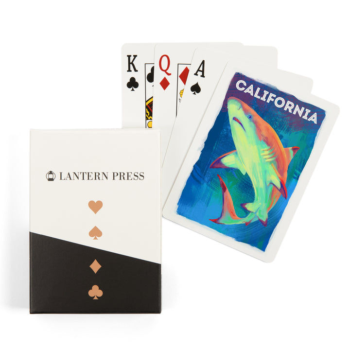Playing Cards, California, Vivid, Blacktip Shark, 52 Card Deck with Jokers in Box, Unique Art