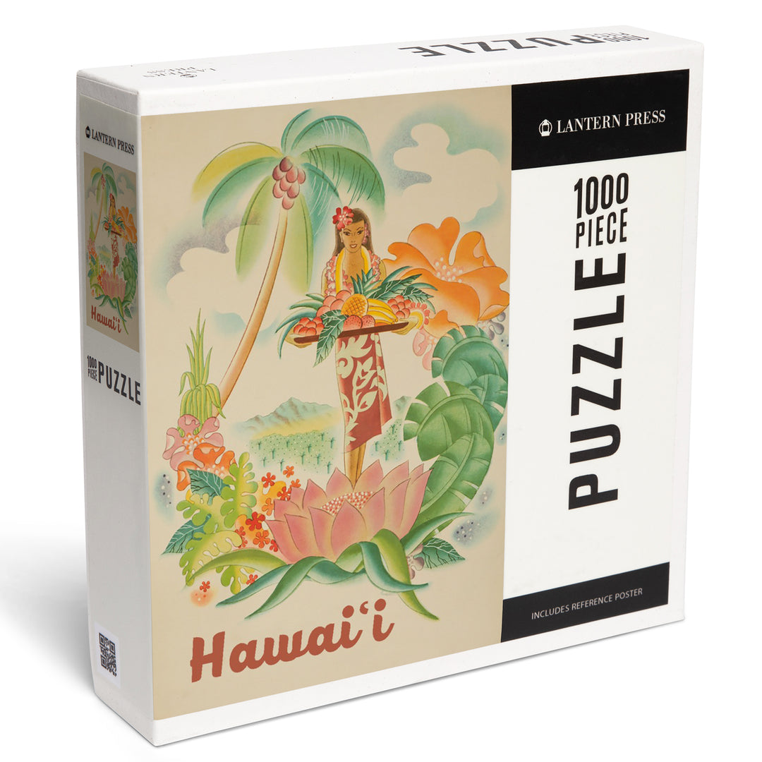 Hawaii, Vintage Welcome, Jigsaw Puzzle
