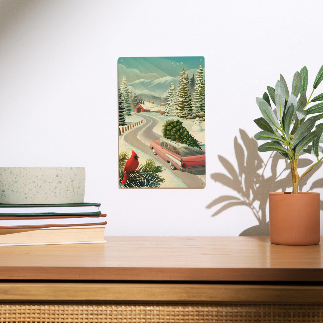 Holiday Tradition, Christmas Tree Farm, Wood Signs and Postcards