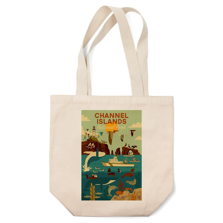 Channel Islands National Park, California, Geometric National Park Series, Tote Bag