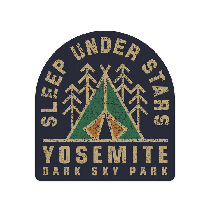 Yosemite, California, Dark Sky Park, Sleep Under Stars, Contour, Vinyl Sticker