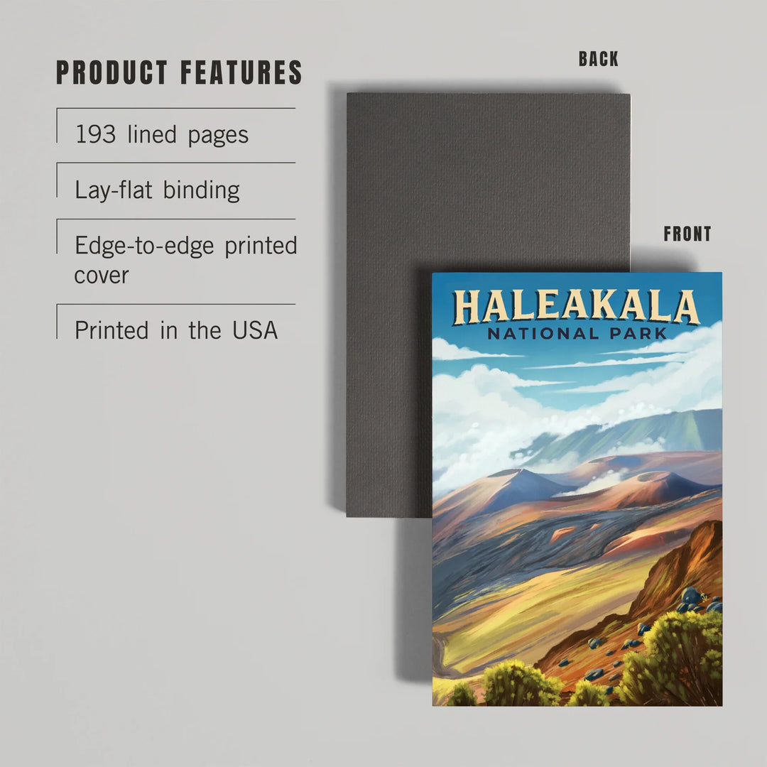 Lined 6x9 Journal, Haleakalā National Park, Hawaii, Oil Painting, Lay Flat, 193 Pages, FSC paper