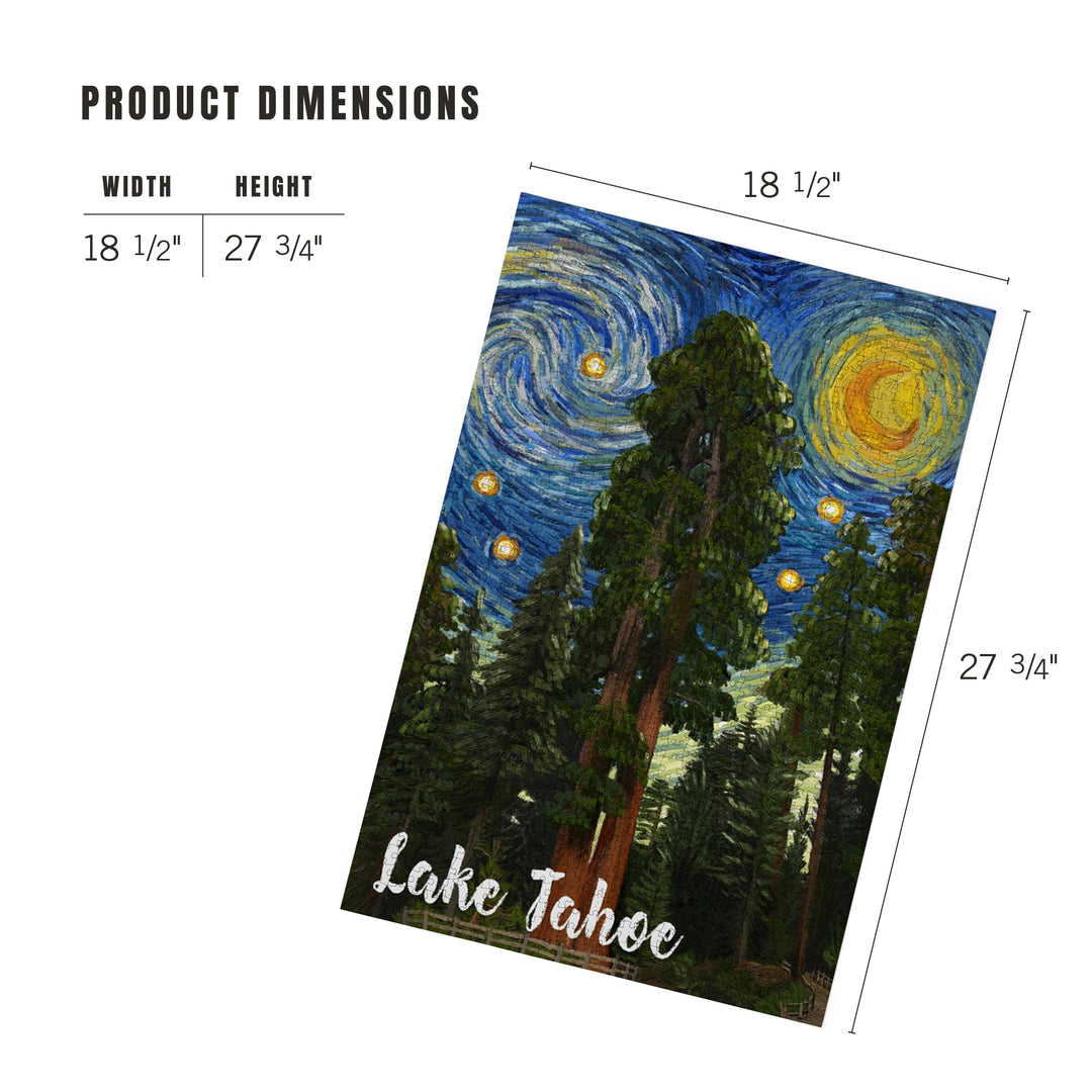 Lake Tahoe, California, Starry Night Series, Jigsaw Puzzle