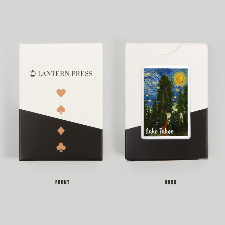 Playing Cards, Lake Tahoe, California, Starry Night Series, 52 Card Deck with Jokers in Box, Unique Art
