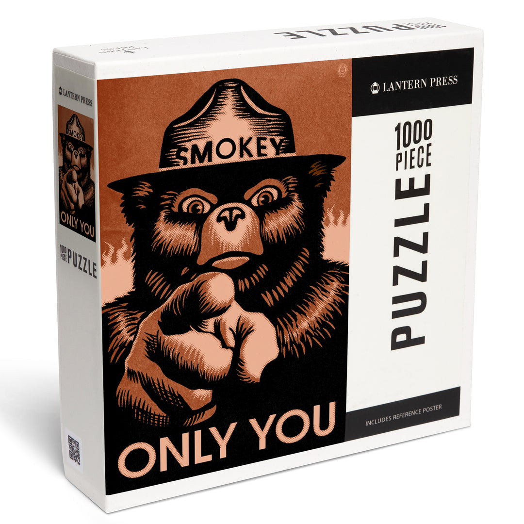 Smokey Bear, Only You, Halftone Red, Officially Licensed, Jigsaw Puzzle