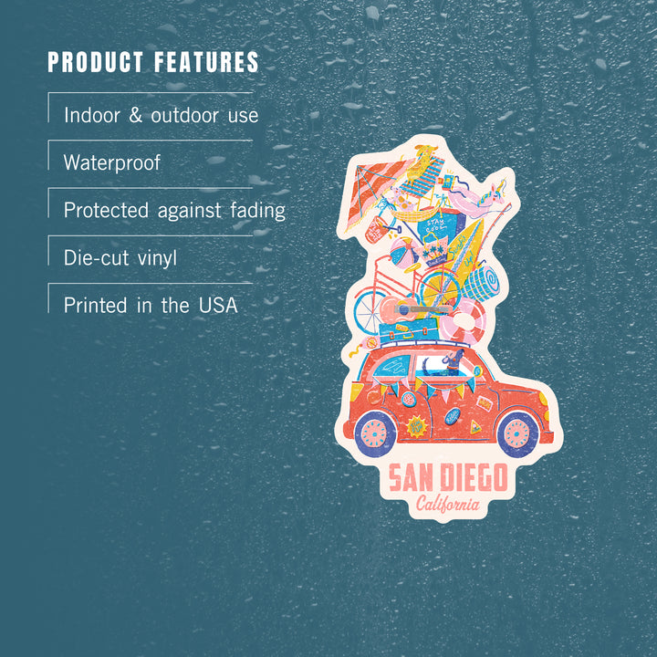 San Diego, California, Just Beachy, Vinyl Sticker