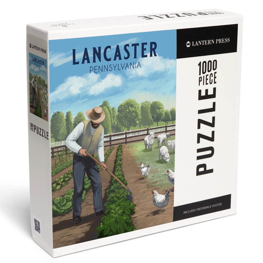 Lancaster, Pennsylvania, Farm Scene, Jigsaw Puzzle