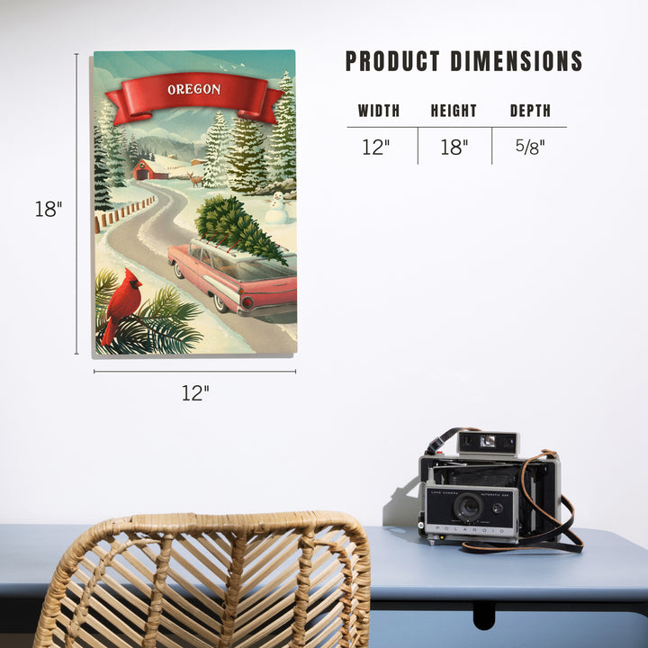 Oregon, Christmas Holiday Tradition, Wood Signs and Postcards