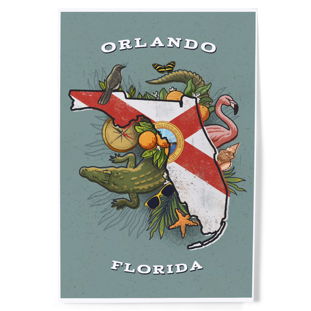 Orlando, Florida, State Treasure Trove, State Series, Art & Giclee Prints