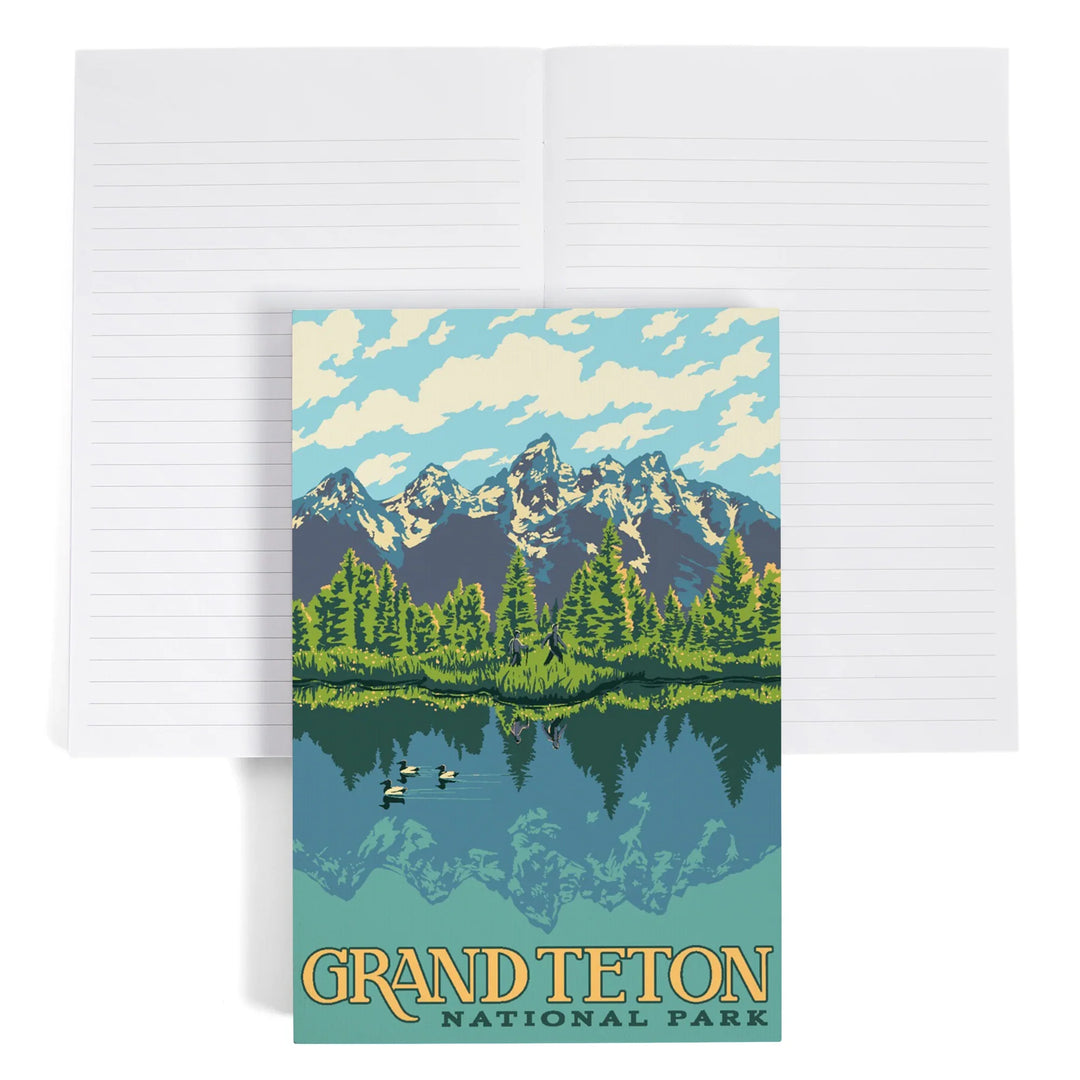 Lined 6x9 Journal, Grand Teton National Park, Wyoming, Explorer Series, Lay Flat, 193 Pages, FSC paper