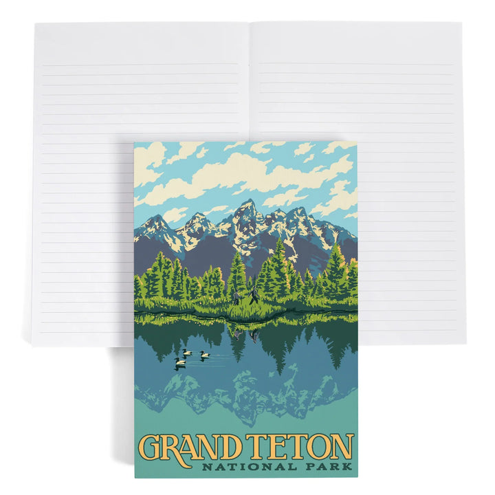 Lined 6x9 Journal, Grand Teton National Park, Wyoming, Explorer Series, Lay Flat, 193 Pages, FSC paper
