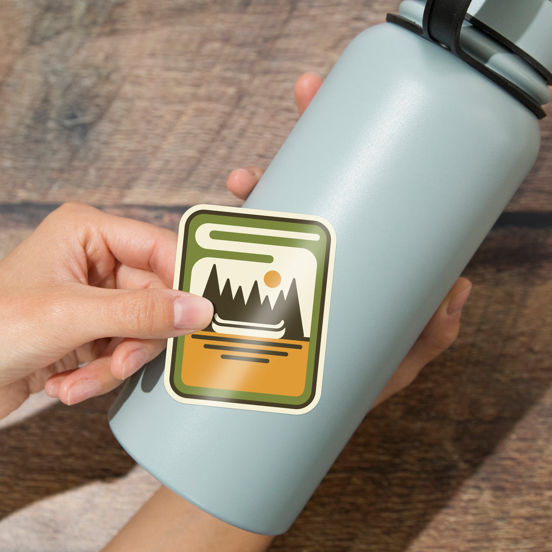 Simple Vector, Canoe, Vinyl Sticker