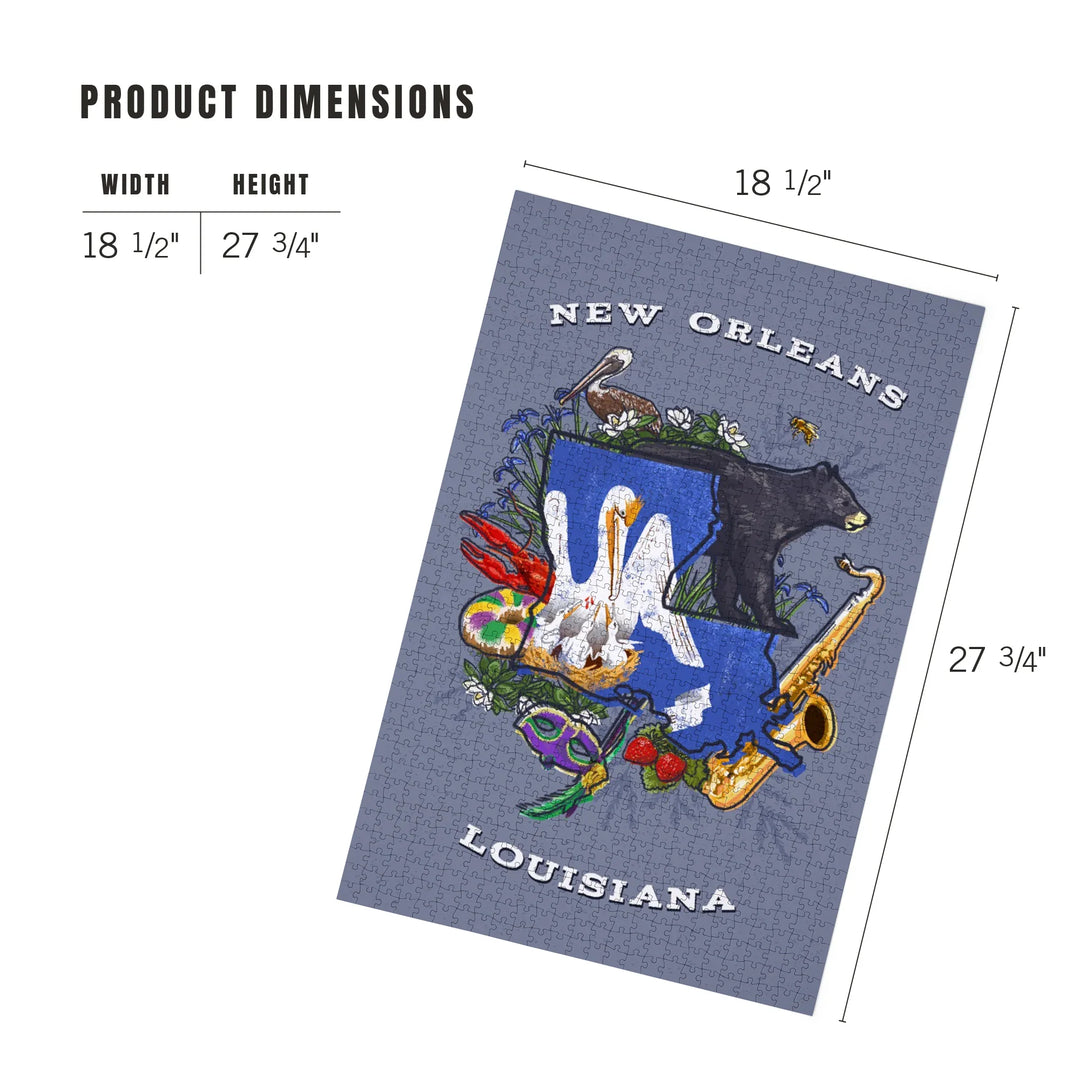 New Orleans, Louisiana, State Treasure Trove, 1000 Piece Jigsaw Puzzle
