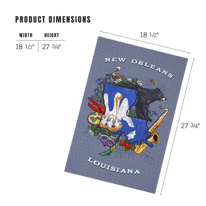 New Orleans, Louisiana, State Treasure Trove, 1000 Piece Jigsaw Puzzle