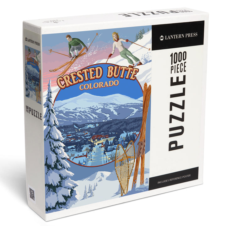 Crested Butte, Colorado, Ski Montage, Jigsaw Puzzle