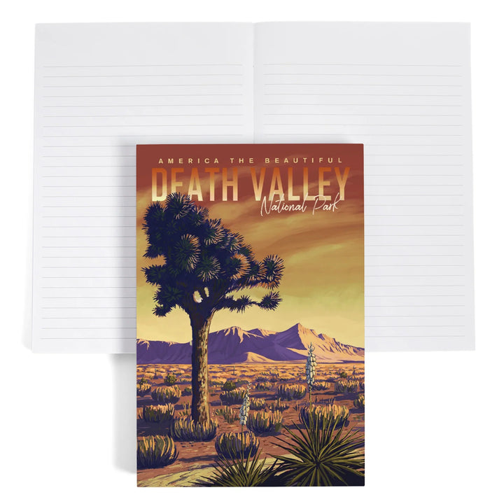 Lined 6x9 Journal, Death Valley National Park, Joshua Tree, Painterly Series, Lay Flat, 193 Pages, FSC paper