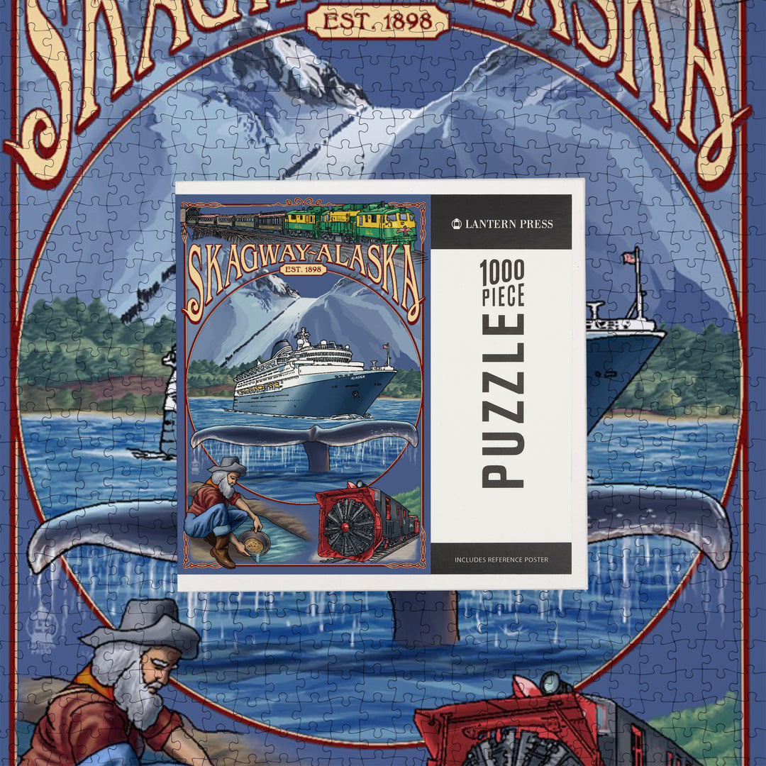 Skagway, Alaska Montage (Ship), Jigsaw Puzzle
