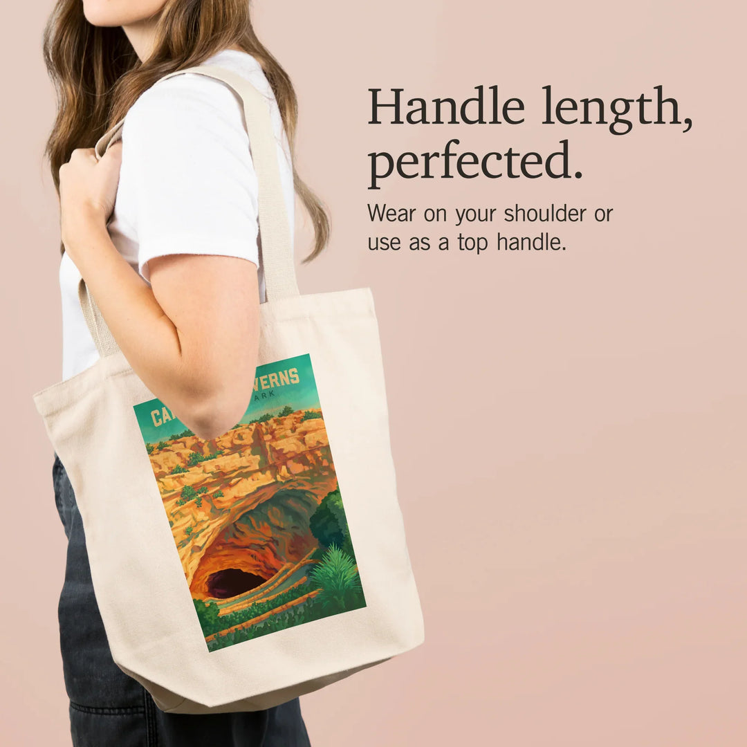 Carlsbad Caverns National Park, Oil Painting, Tote Bag