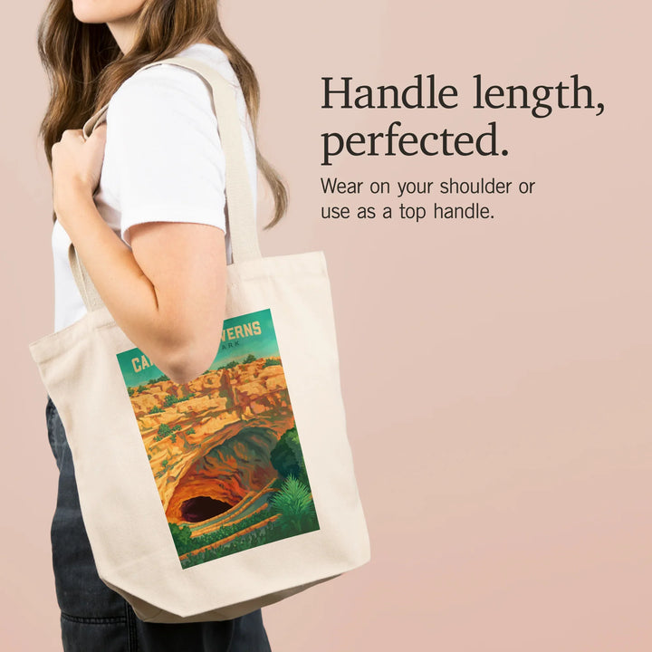 Carlsbad Caverns National Park, Oil Painting, Tote Bag