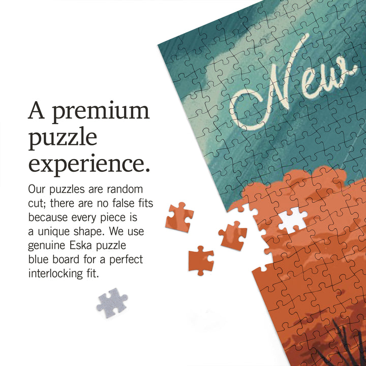 New Hampshire, Outdoor Activity, At Home Anywhere, Camper in Fall Colors, 1000 Piece Jigsaw Puzzle