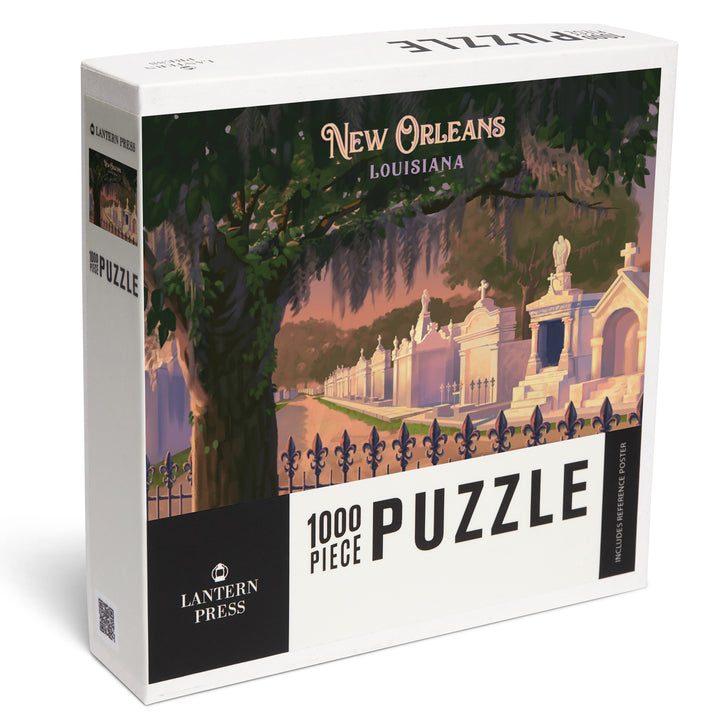 New Orleans, Louisiana, Cemetery, Oil, 1000 Piece Jigsaw Puzzle