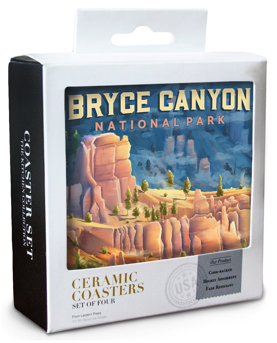 Bryce Canyon National Park, Utah, Oil Painting, Coaster Set