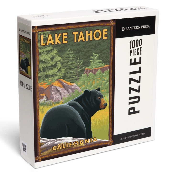 Lake Tahoe, California, Black Bear in Forest, Jigsaw Puzzle