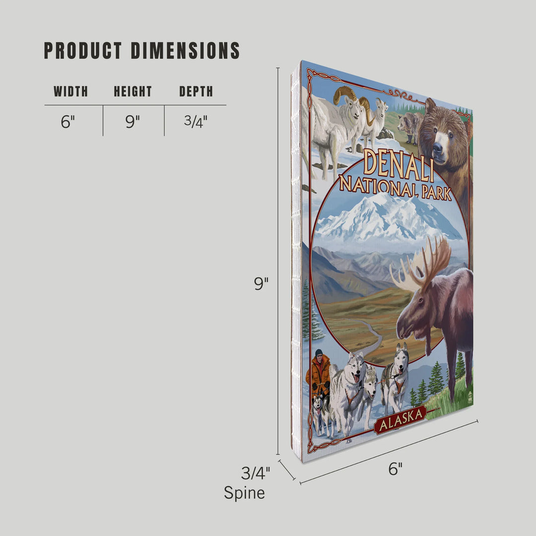 Lined 6x9 Journal, Denali National Park, Alaska, Park Views, Lay Flat, 193 Pages, FSC paper
