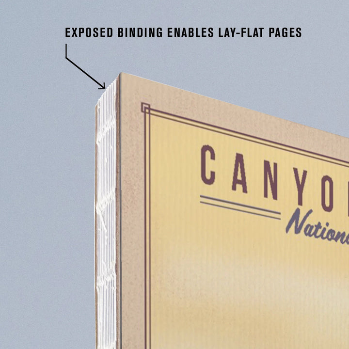 Lined 6x9 Journal, Canyonlands National Park, Utah, Lithograph National Park Series, Lay Flat, 193 Pages, FSC paper
