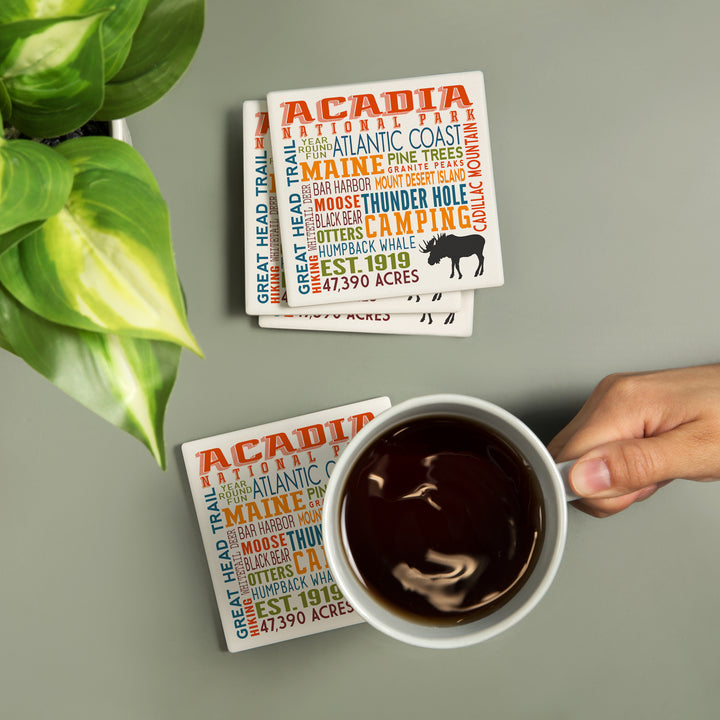 Acadia National Park, Maine, Typography, Coasters