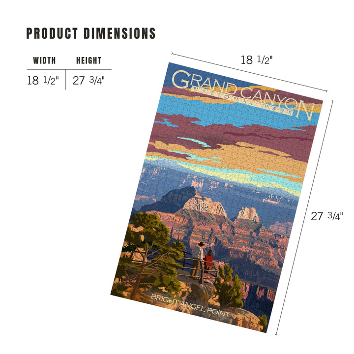 Grand Canyon National Park, Arizona, Painterly Series, Bright Angel Point, Jigsaw Puzzle