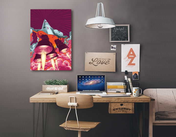 Because, Science Collection, Rocket Launch, Stretched Canvas
