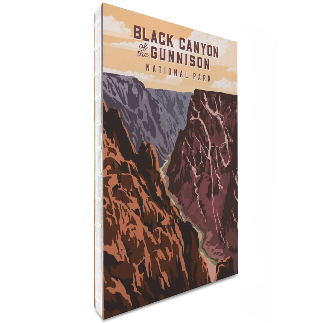 Lined 6x9 Journal, Black Canyon of the Gunnison National Park, Colorado, Painterly National Park Series, Lay Flat, 193 Pages, FSC paper