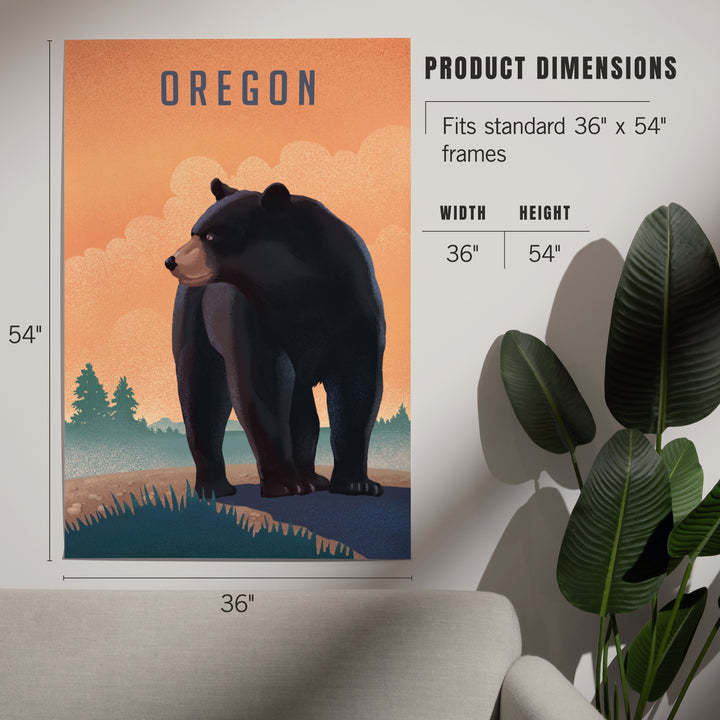 Oregon, Black Bear, Litho, Art & Giclee Prints