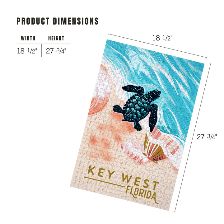 Key West, Florida, Courageous Explorer Collection, Turtle and Shells, Safely to Sea, Jigsaw Puzzle