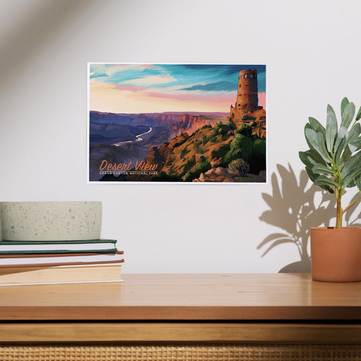 Grand Canyon National Park, Watchtower, Oil Painting, Art & Giclee Prints