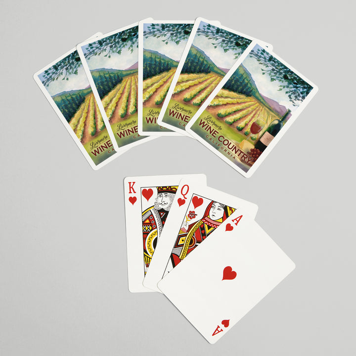 Playing Cards, Livermore, California, Wine Country, 52 Card Deck with Jokers in Box, Unique Art