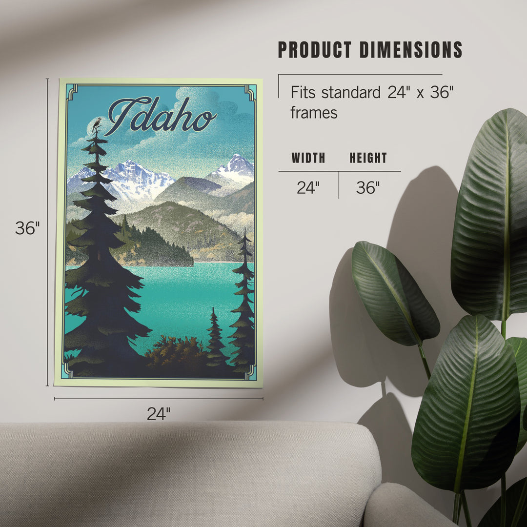 Idaho, Lake, Lithograph, Art & Giclee Prints