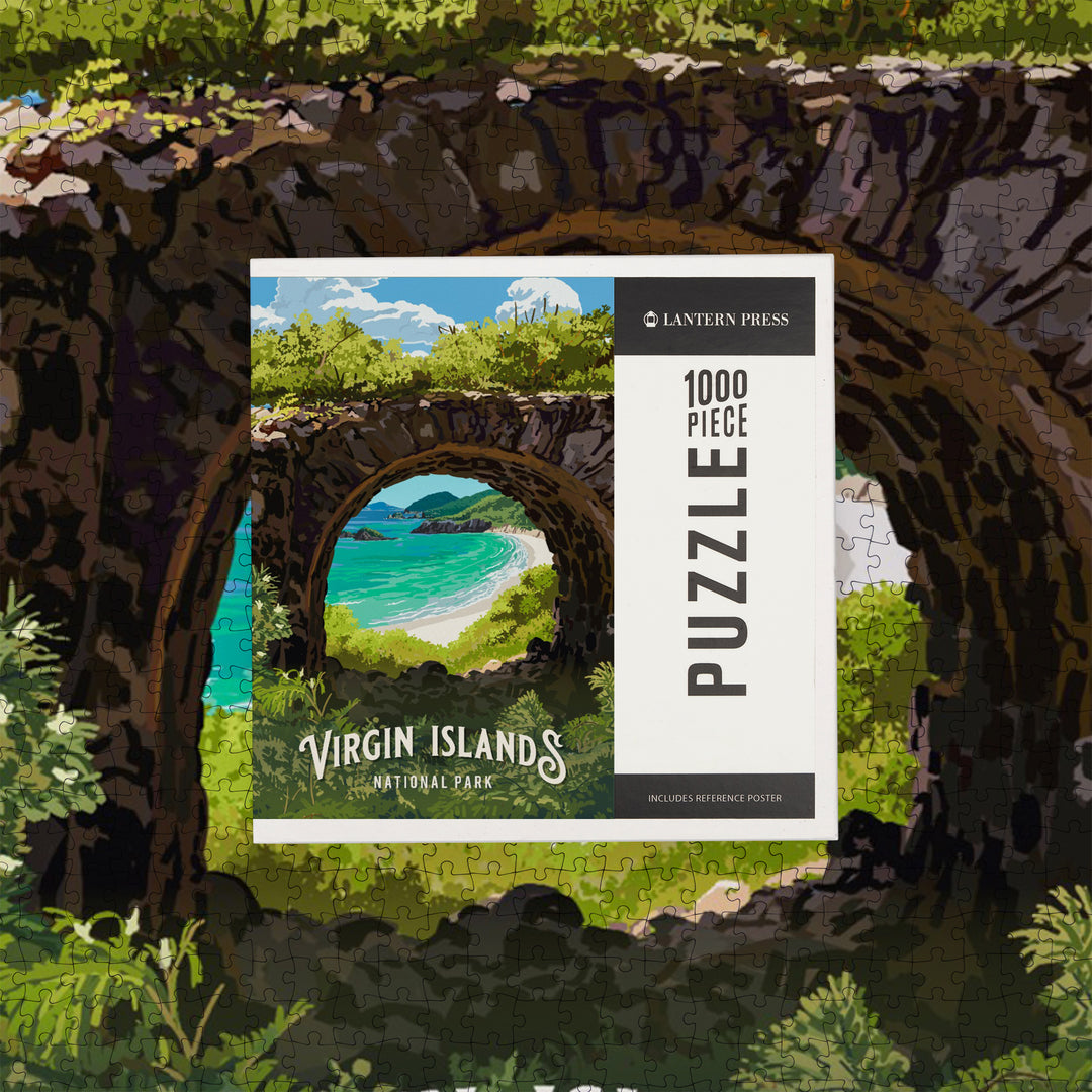 Virgin Islands National Park, U.S. Virgin Islands, Painterly National Park Series, Jigsaw Puzzle