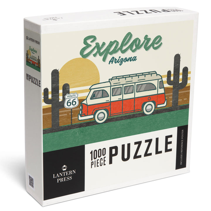 Explore, Arizona, Route 66, The Mother Road, Camper Van, Jigsaw Puzzle